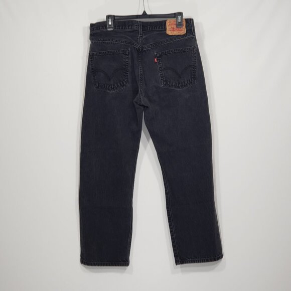 Vintage Levis 501 Black Buttonfly Jeans Straight Leg Men's Actual Size 34X28 - Picture 5 of 5